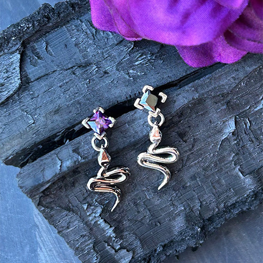 Bizarre/ビザール サーペントバイパー ロンバスストーンシルバーピアス(1個売り) SPJ095