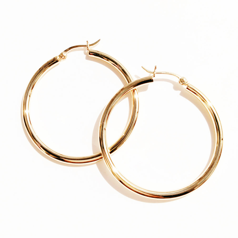 Blanche/ブランシュ Sagesse Lsize(サジェス) Hoops(ペア売りです) BP002 フープピアス 金メッキ