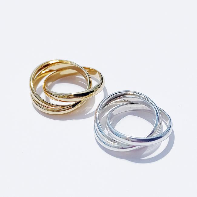 Blanche/ブランシュ Charme (シャルム)3連リング Ring BR010 シルバーリング