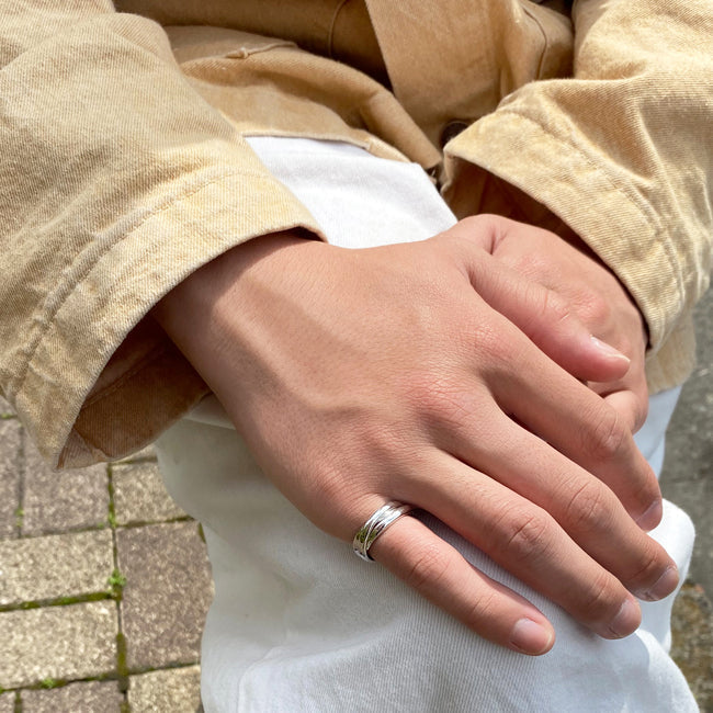 Blanche/ブランシュ Charm(シャルム) 3連小指用シルバーピンキーRing BR054