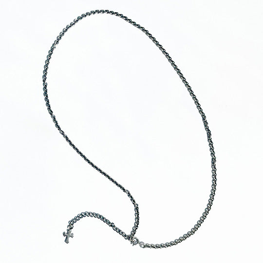 Bizarre/ビザール 全長50cm シルバーあずきチェーン+クロスチャーム SCR005