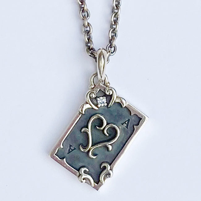 Bizarre/ビザール トランプハートシルバーペンダント(チェーンセット) SNJ164