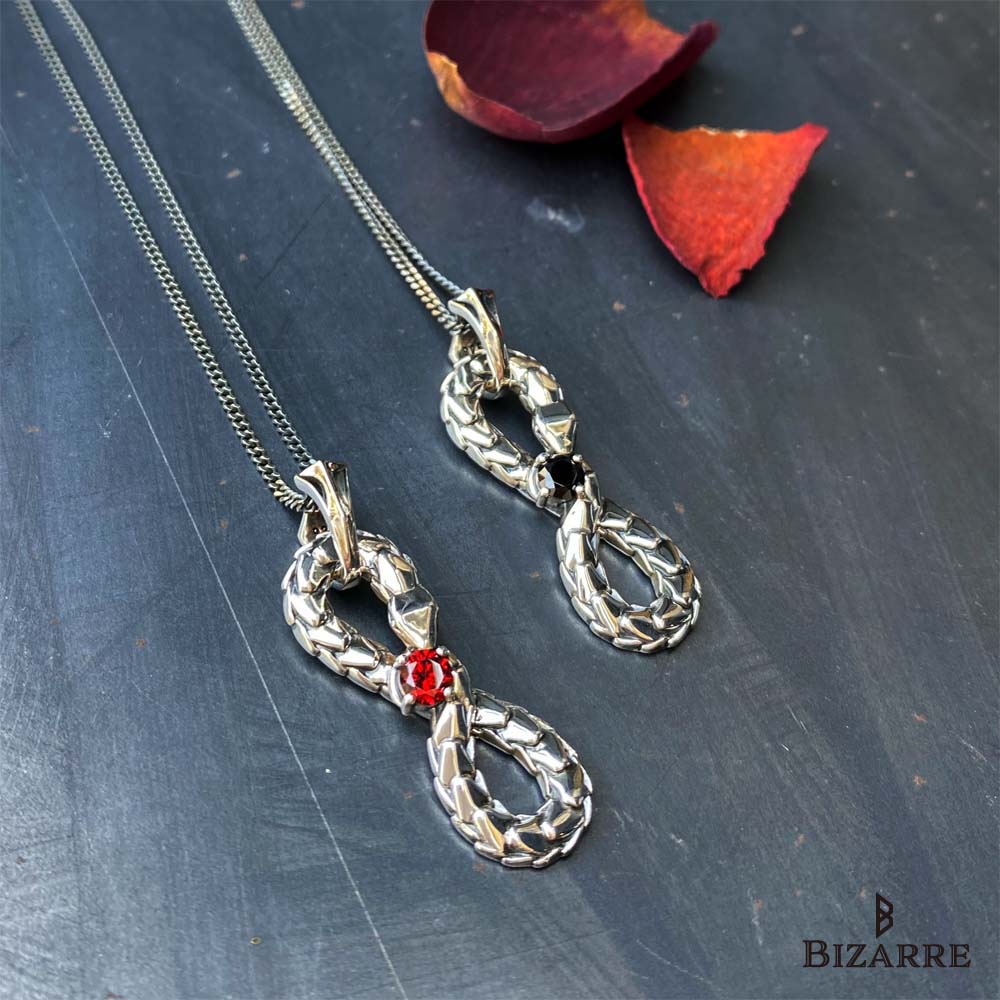 Bizarre/ビザール サーペントバイパー蛇 シルバーペンダント(チェーンセット)SNJ181 蛇ペンダント
