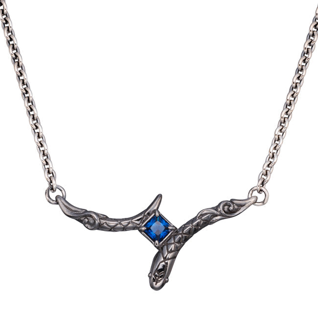 Bizarre/ビザール シーサーペントシルバーペンダント(チェーンセット)シルバー925 キュービックジルコニアブルー SNJ178