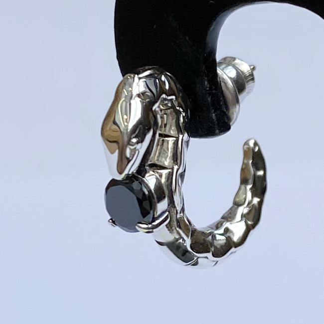 Bizarre/ビザール サーペントバイパー蛇 シルバーピアス (1個売り) メンズピアス SPJ078