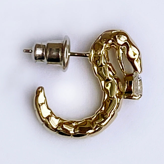 Bizarre/ビザール サーペントバイパー蛇 シルバーピアス (1個売り) SPJ078