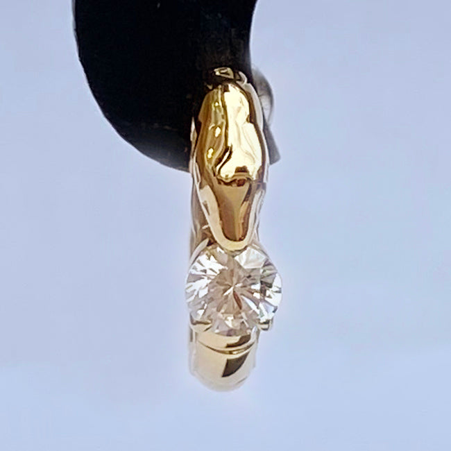 Bizarre/ビザール サーペントバイパー蛇 シルバーピアス (1個売り) SPJ078