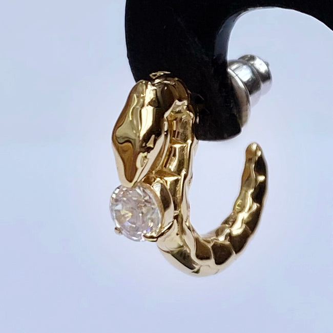 Bizarre/ビザール サーペントバイパー蛇 シルバーピアス (1個売り) シルバー925 SPJ078