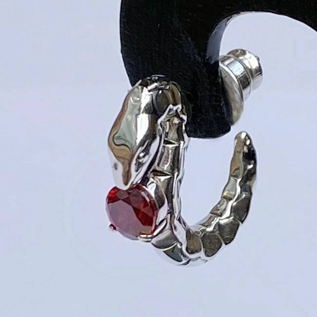 Bizarre/ビザール サーペントバイパー蛇 シルバーピアス (1個売り) ユニセックス SPJ078