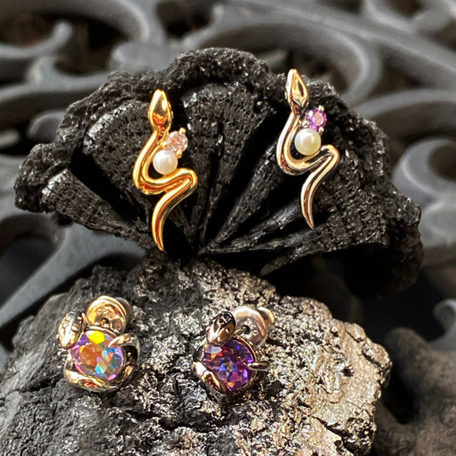 Bizarre/ビザール サーペントミスティック 蛇 シルバーピアス(1個売り) SPJ073