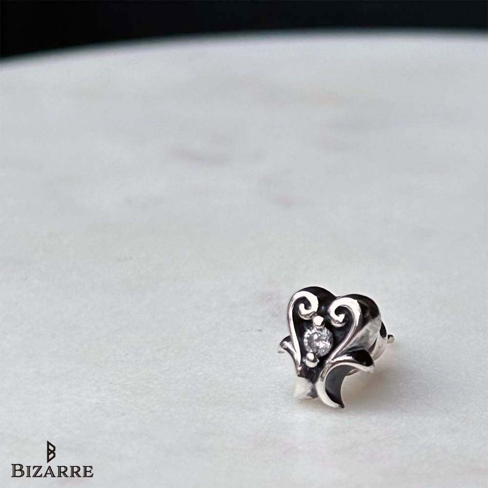 Bizarre/ビザール【売れ筋商品】トランプハートシルバーピアス(1個売り) SPJ054