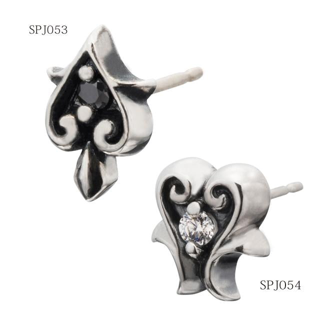 Bizarre/ビザール【売れ筋商品】トランプハートシルバーピアス(1個売り) SPJ054