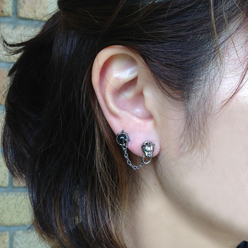 Bizarre/ビザール フレグランスドパンサーダブルシルバーピアス (1個売り) SPJ068