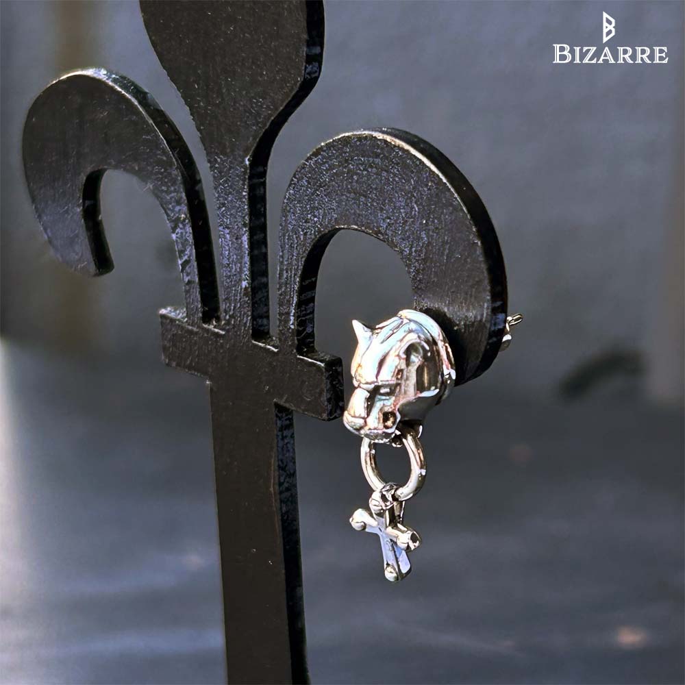 Bizarre/ビザール フレグランスドパンサー&クロス シルバーピアス (1個売り) SPP053