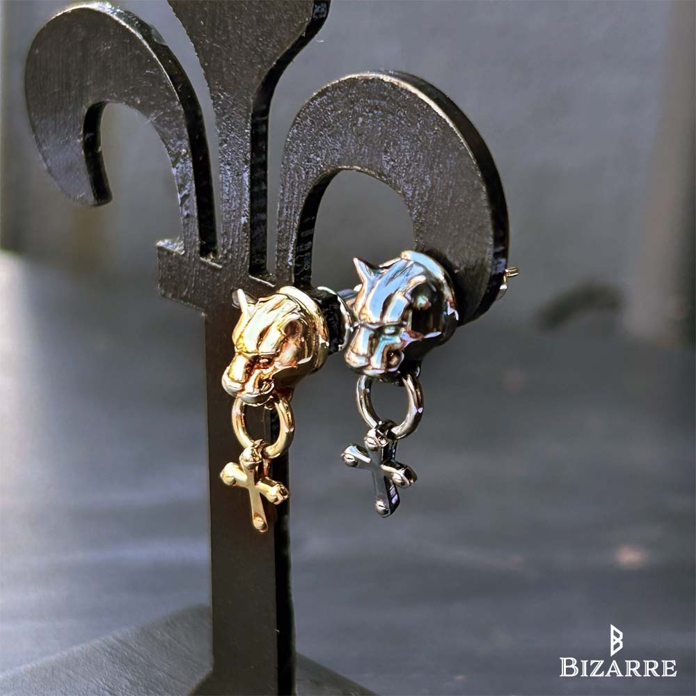 Bizarre/ビザール フレグランスドパンサー&クロス シルバーピアス (1個売り) SPP053