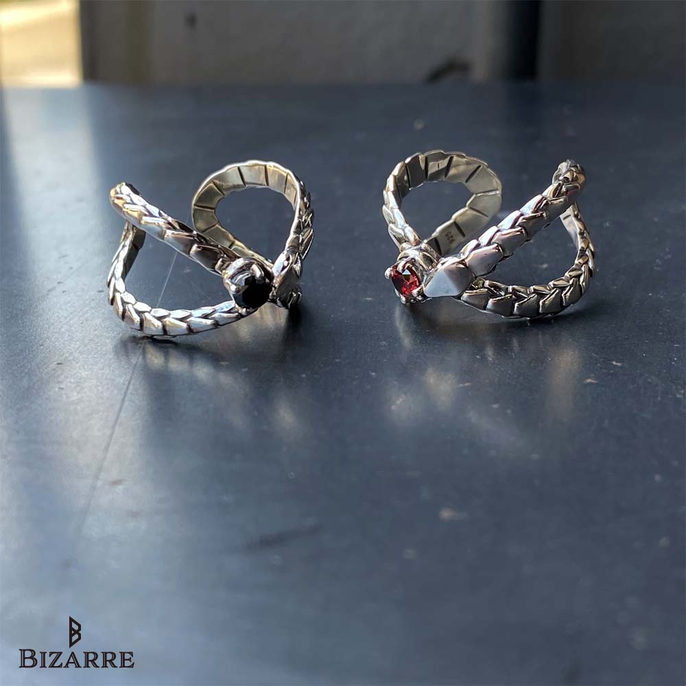 Bizarre/ビザール サーペントバイパー蛇 シルバーリング SRJ139