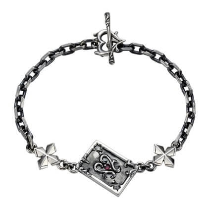 Bizarre/ビザール トランプハートシルバーブレスレット SBP045 ユニセックス