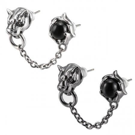 Bizarre/ビザール フレグランスドパンサーダブルシルバーピアス (1個売り) SPJ068 ユニセックス