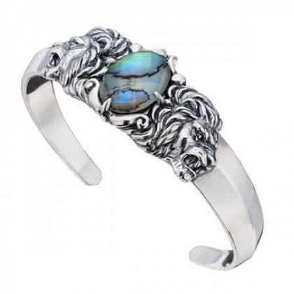 Bizarre/ビザール ライオンアバロンシルバーバングル SBP068 ユニセックス