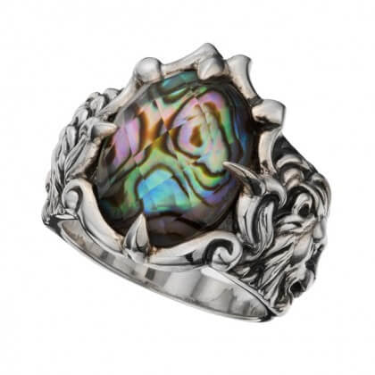 Bizarre/ビザール ライオンアバロン シルバーリングSRJ090