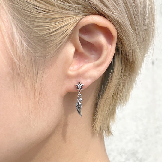 Bizarre/ビザール サンダルフォン(天使の翼・星)シルバーピアス(1個売り) SPJ050