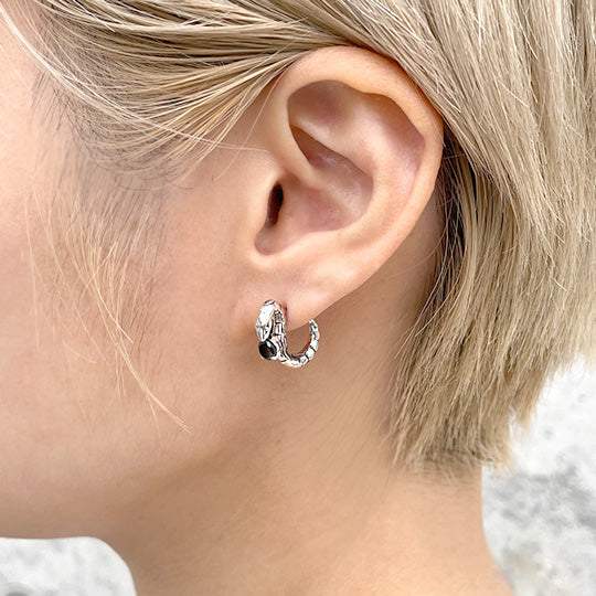 Bizarre/ビザール サーペントバイパー蛇 シルバーピアス (1個売り) SPJ078