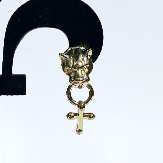 Bizarre/ビザール フレグランスドパンサー&クロス シルバーピアス (1個売り) SPP053