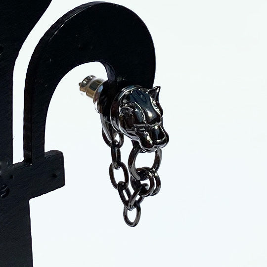 Bizarre/ビザール フレグランスドパンサー2wayロングシルバー豹メンズピアス (1個売り) SPP055