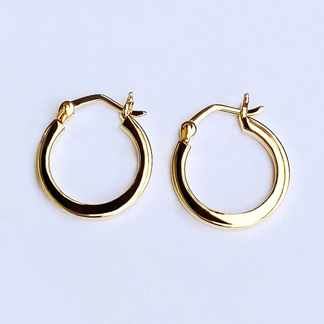 Blanche/ブランシュ Plaisir(プレジー) Earrings(ペア売りです） BP018　フープピアス　金メッキ