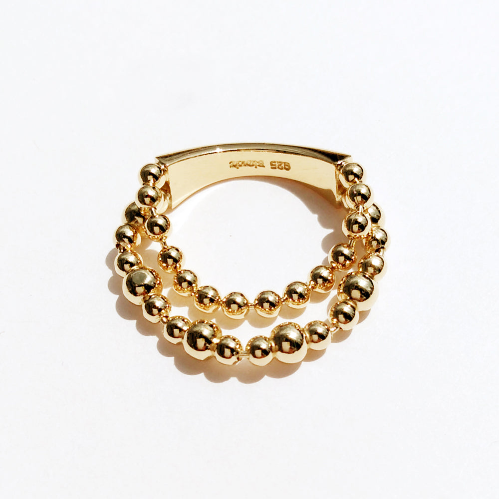 Blanche/ブランシュ Loulou (ルル) Ring BR009　シルバーリング　金メッキ