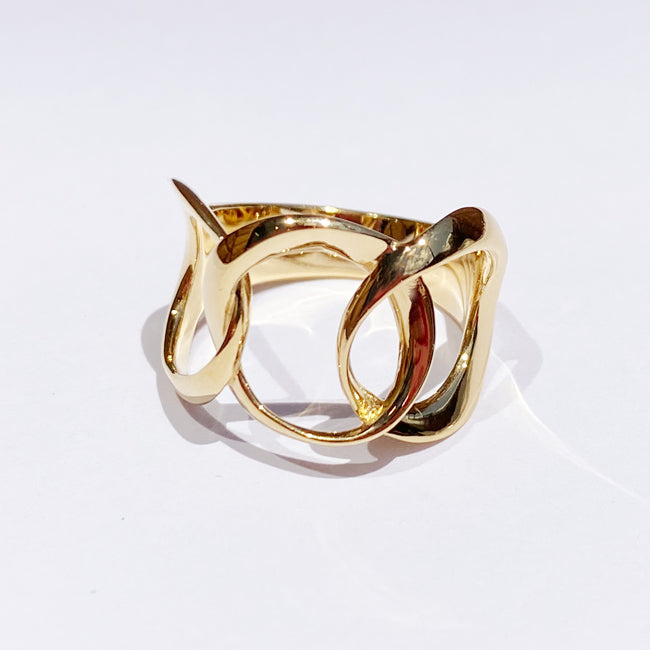 Blanche/ブランシュ　 Cielo (シエロ) Ring BR034　シルバーリング　金メッキ