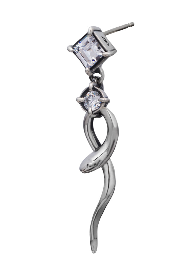 Bizarre/ビザール シーサーペント シルバー ピアス キュービックジルコニアクリア　SPJ075