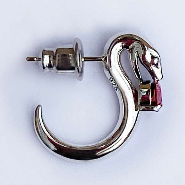 Bizarre/ビザール サーペントバイパー蛇 シルバーピアス-プレーン(1個売り) SPJ077