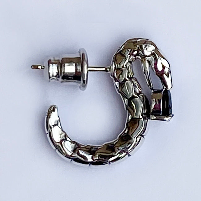 Bizarre/ビザール サーペントバイパー蛇 シルバーピアス (1個売り) SPJ078