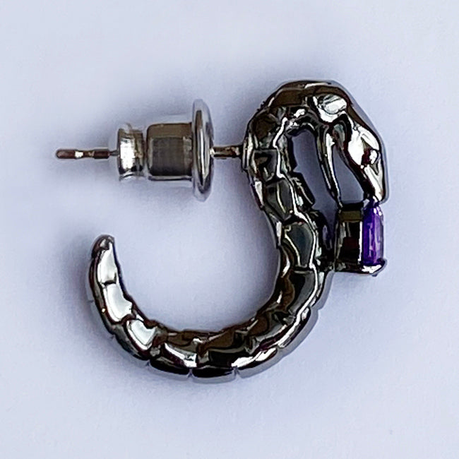 Bizarre/ビザール サーペントバイパー蛇 シルバーピアス (1個売り) SPJ078