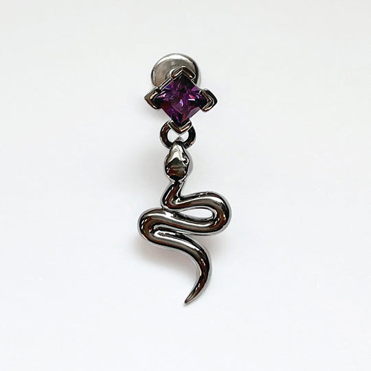 Bizarre/ビザール サーペントバイパー ロンバスストーンシルバーピアス(1個売り） SPJ095