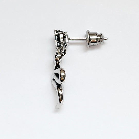 Bizarre/ビザール サーペントバイパー ロンバスストーンシルバーピアス(1個売り） SPJ095