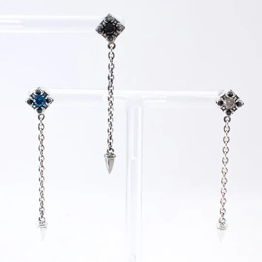 Bizarre/ビザール スパイクドロップロングシルバーピアス （1個売り）SPJ100