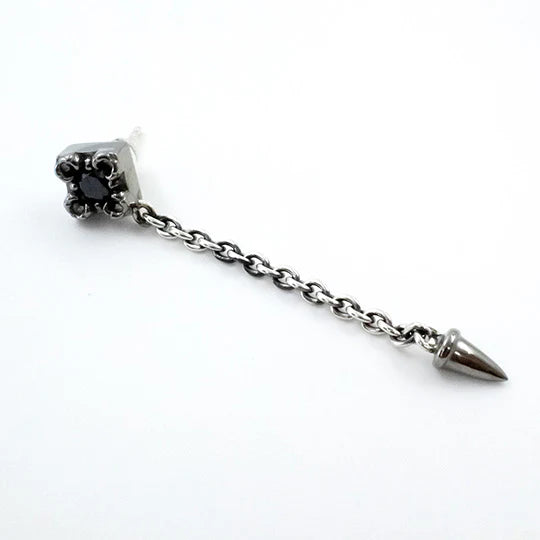 Bizarre/ビザール スパイクドロップロングシルバーピアス （1個売り）SPJ100