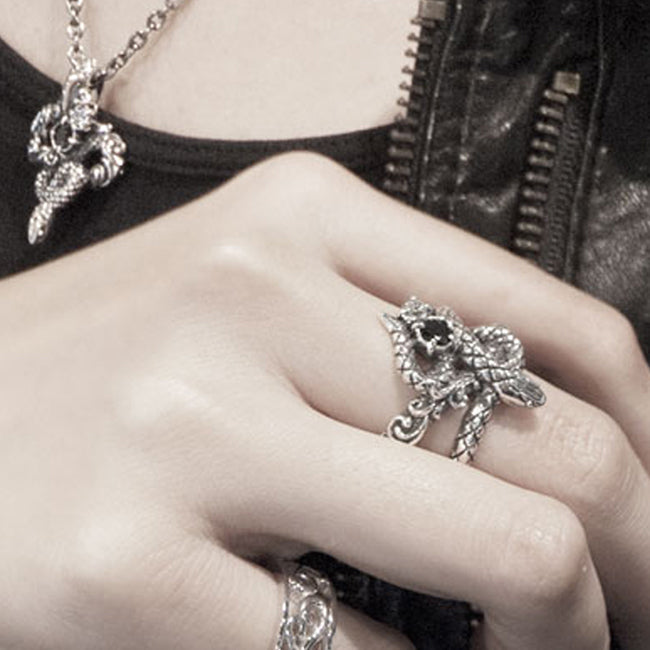 Bizarre/ビザール　サーペント蛇シルバーユニセックスリング SRJ133