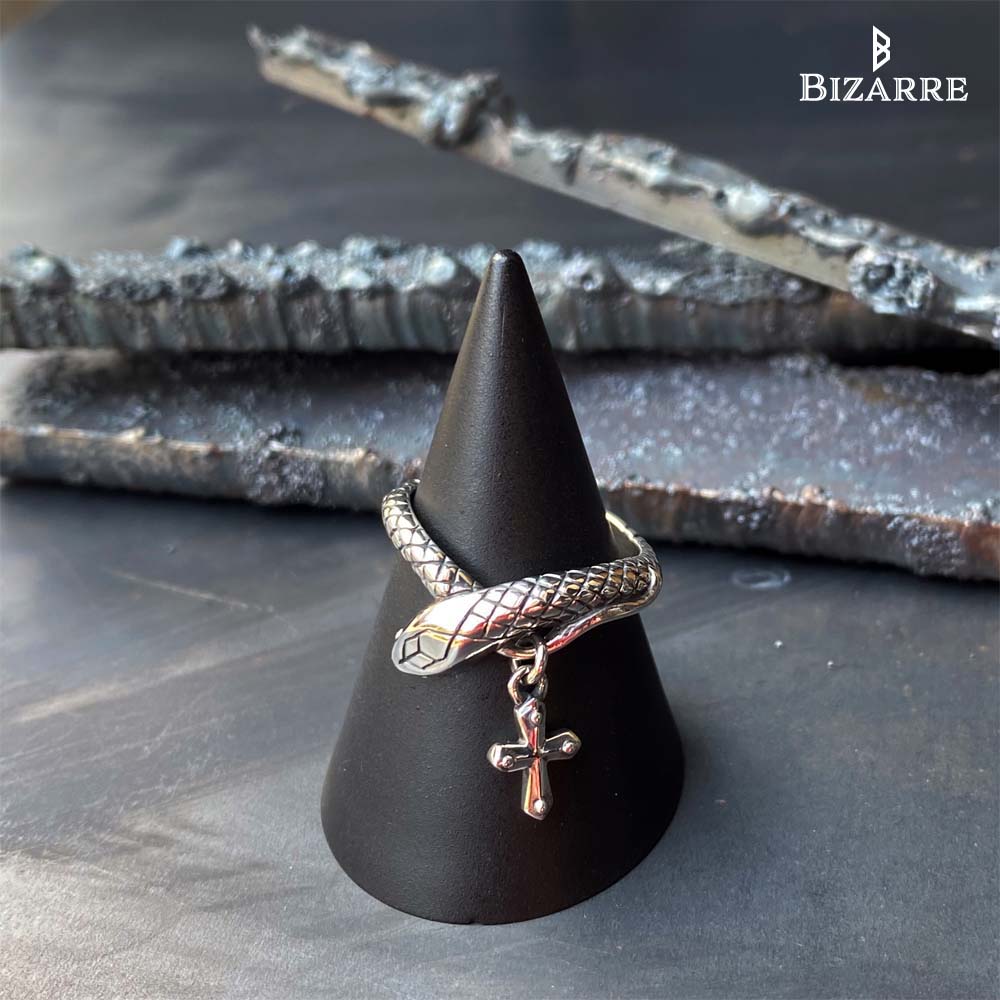 Bizarre/ビザール シーサーペントクロス (十字架）蛇 シルバーリング SRP097