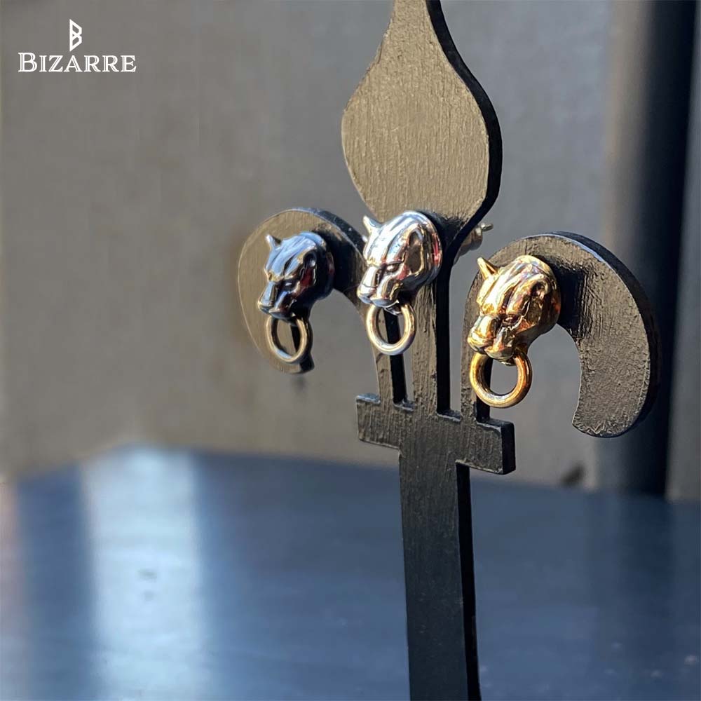 Bizarre/ビザール　フレグランスドパンサー豹シルバーピアス（1個売り）SPP038　メンズピアス