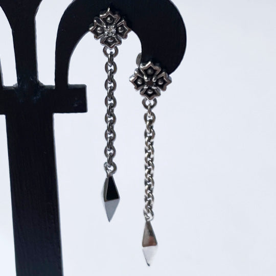 Bizarre/ビザール  クロッシングシルバーメンズうロングピアス(1個売り) SPJ085 メンズピアス