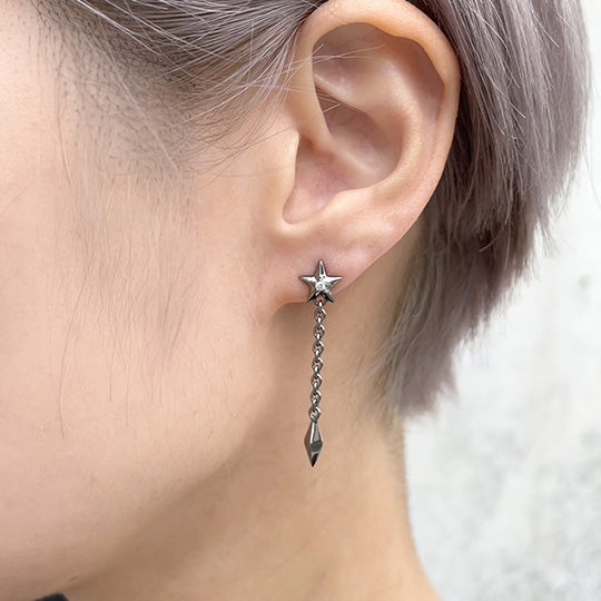 Bizarre/ビザール  スターリーシルバーロングピアス(1個売り) SPJ086