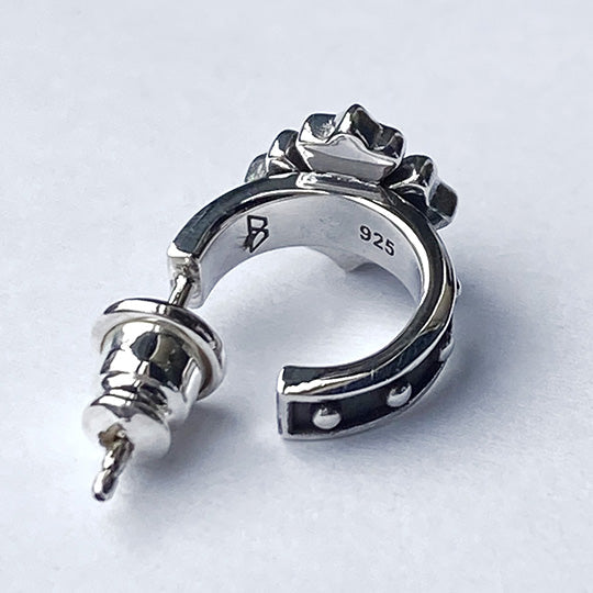 Bizarre/ビザール  クロッシングシルバーフープピアス(1個売り) SPJ089