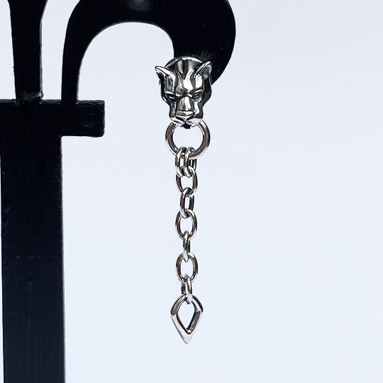 Bizarre/ビザール フレグランスドパンサー2wayロングシルバー豹メンズピアス (1個売り) SPP055