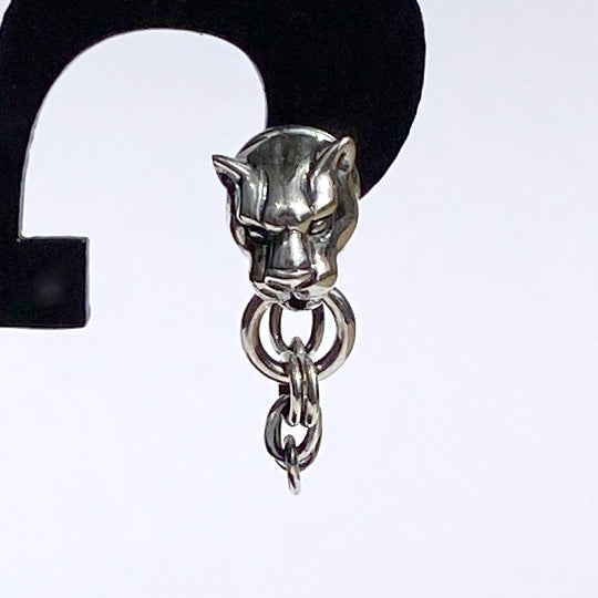 Bizarre/ビザール フレグランスドパンサー2wayロングシルバー豹メンズピアス (1個売り) SPP055