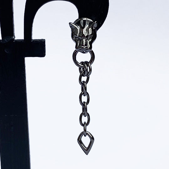 Bizarre/ビザール フレグランスドパンサー2wayロングシルバー豹メンズピアス (1個売り) SPP055