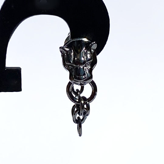 Bizarre/ビザール フレグランスドパンサー2wayロングシルバー豹メンズピアス (1個売り) SPP055