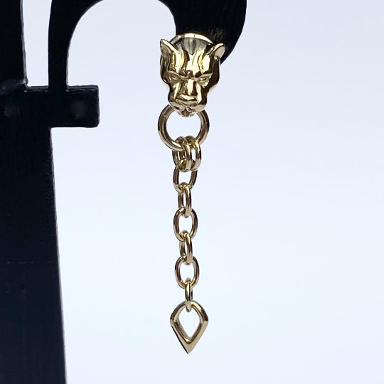 Bizarre/ビザール フレグランスドパンサー2wayロングシルバー豹メンズピアス (1個売り) SPP055